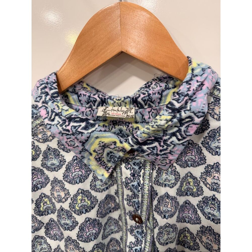 Free‎ People Sleep Shirt NWT Paisley Boho S - Picture 4 of 10